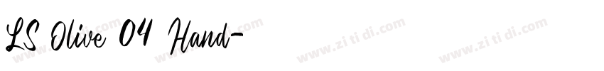 LS Olive 04 Hand字体转换